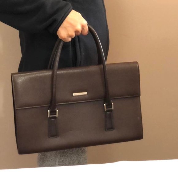 Burberry Nova Check Saffiano Leather Handbag - Picture 2 of 11